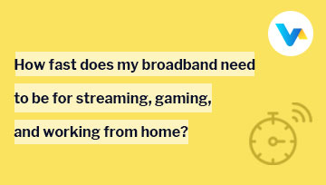 Image displaying a broadband speed question, with a stopwatch and Wi-Fi icon symbolising speed, responsiveness, and upgrade readiness.