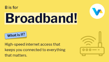 Banner image showing the term Broadband and a router icon representing high-speed wireless internet access.