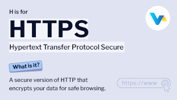 Visual of HTTPS with secure address bar and cursor click icon for encrypted browsing