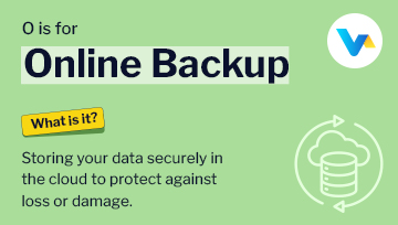 Illustration of cloud-based online backup for secure data storage